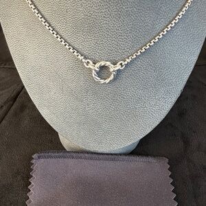 DAVID YURMAN Sterling Silver Amulet (Pendant) Vehicle Box Chain Necklace